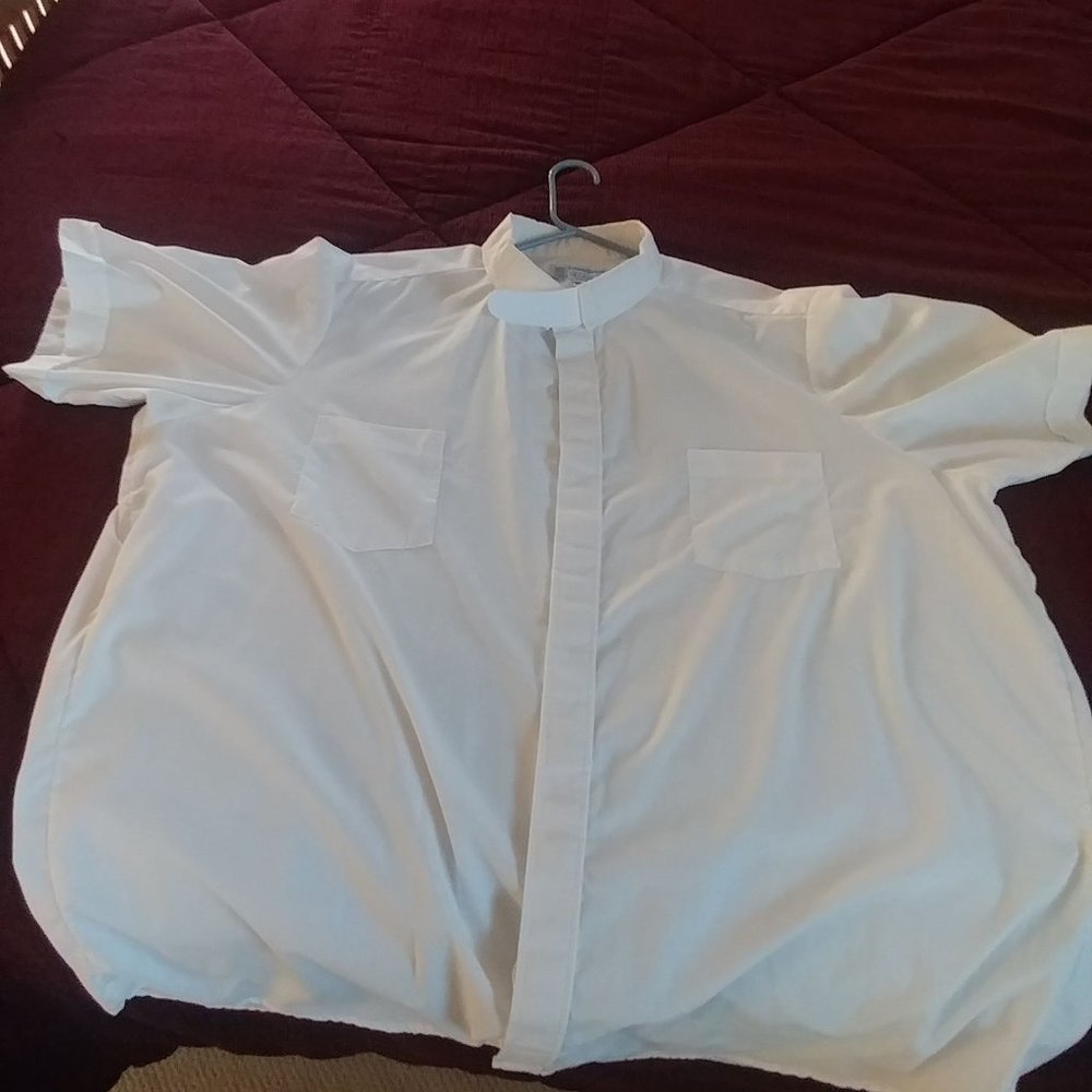 White clergy shirt